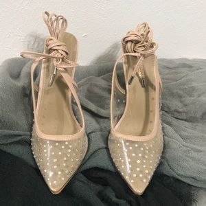 Lemonade Clear Rhinestone Pumps
